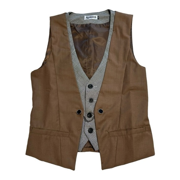 JBoom Single Breast Double Layer Waistcoat Vest - Size Medium - Picture 1 of 9